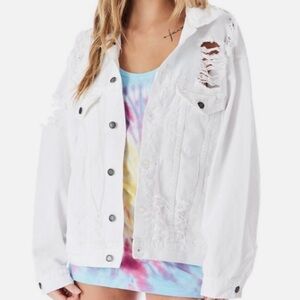 LF Carmar Oversized Distressed Audrey Denim Jacket